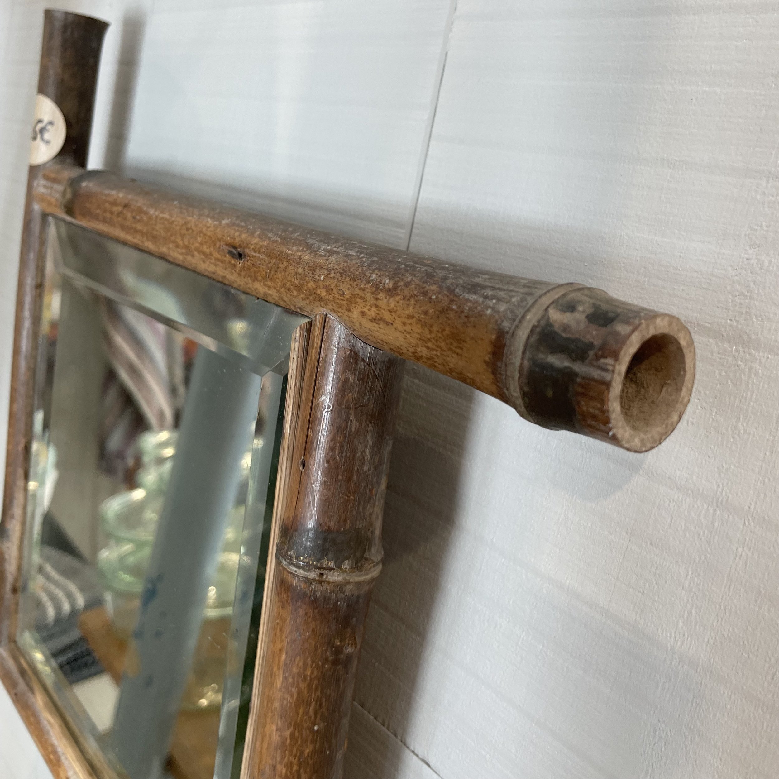 Miroir ancien cerclé de bambou De My Byzance Broc