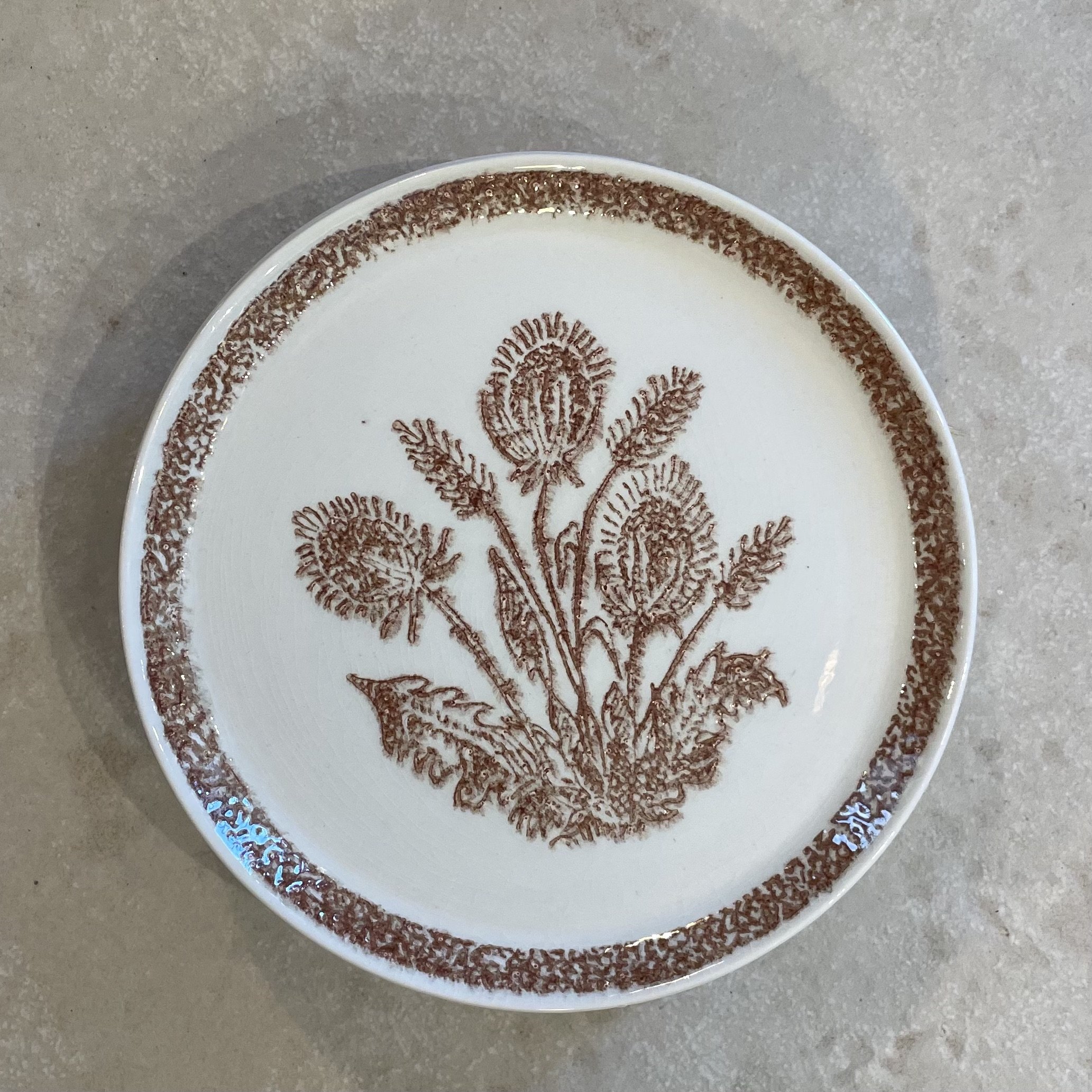 Série de 6 assiettes chardon taupe De My Byzance Broc