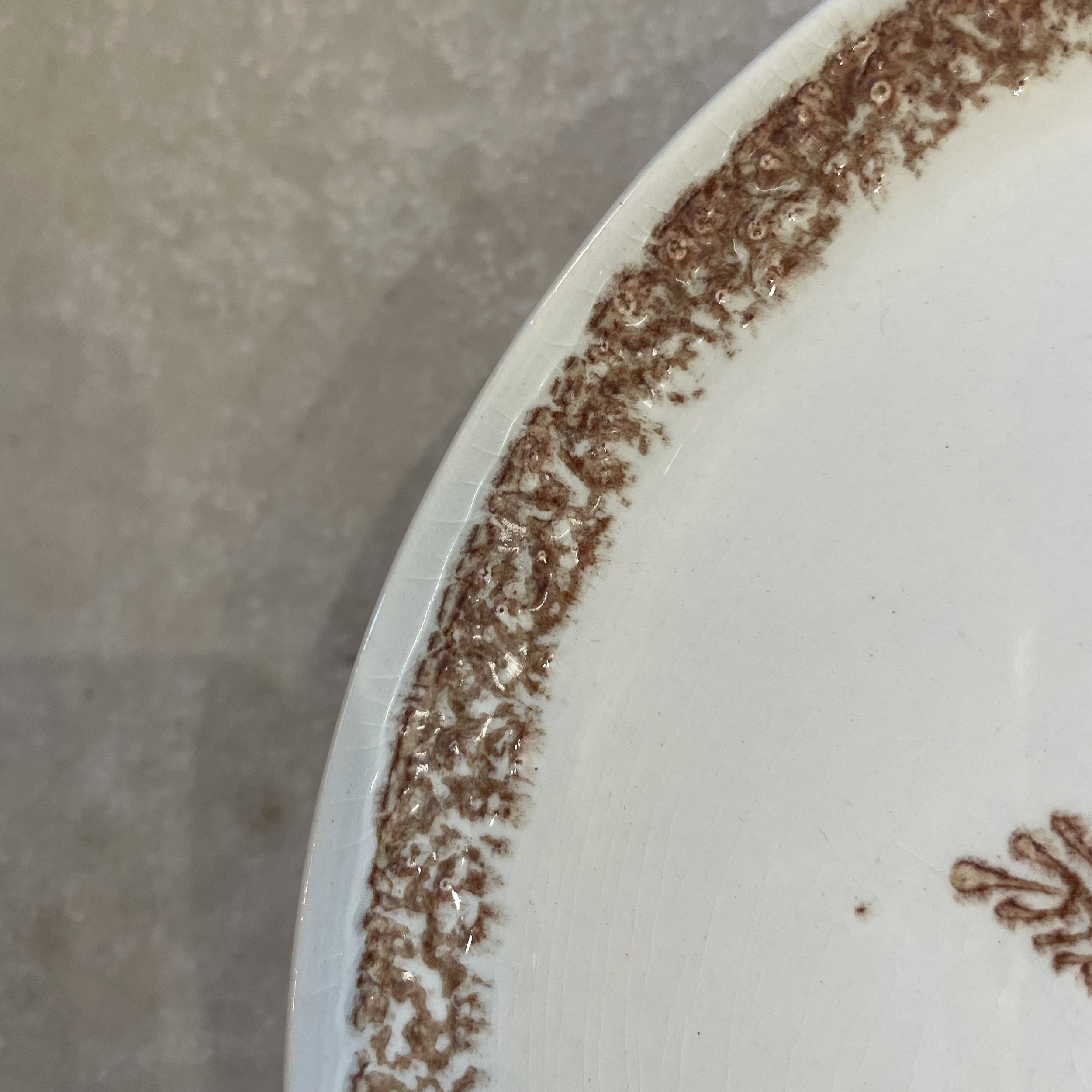 Série de 6 assiettes chardon taupe De My Byzance Broc