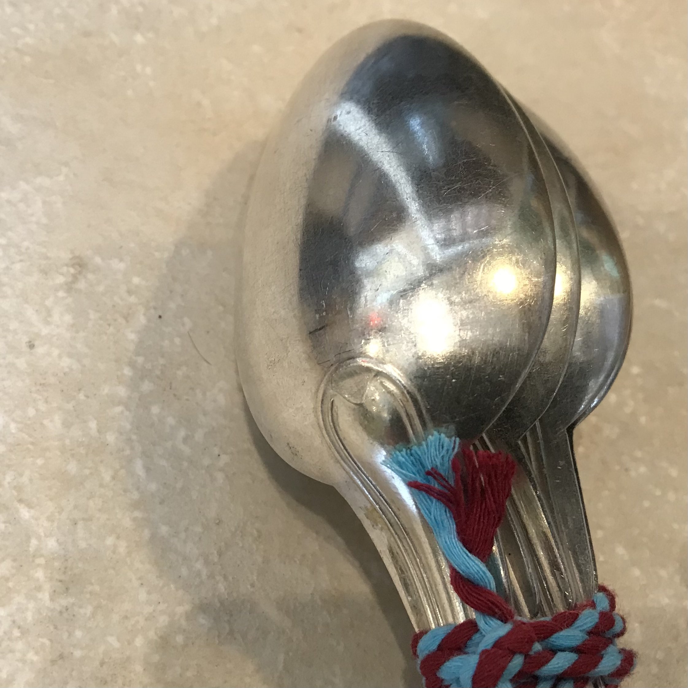 Série de 6 cuillères à soupe en métal argenté modèle Filet De My Byzance