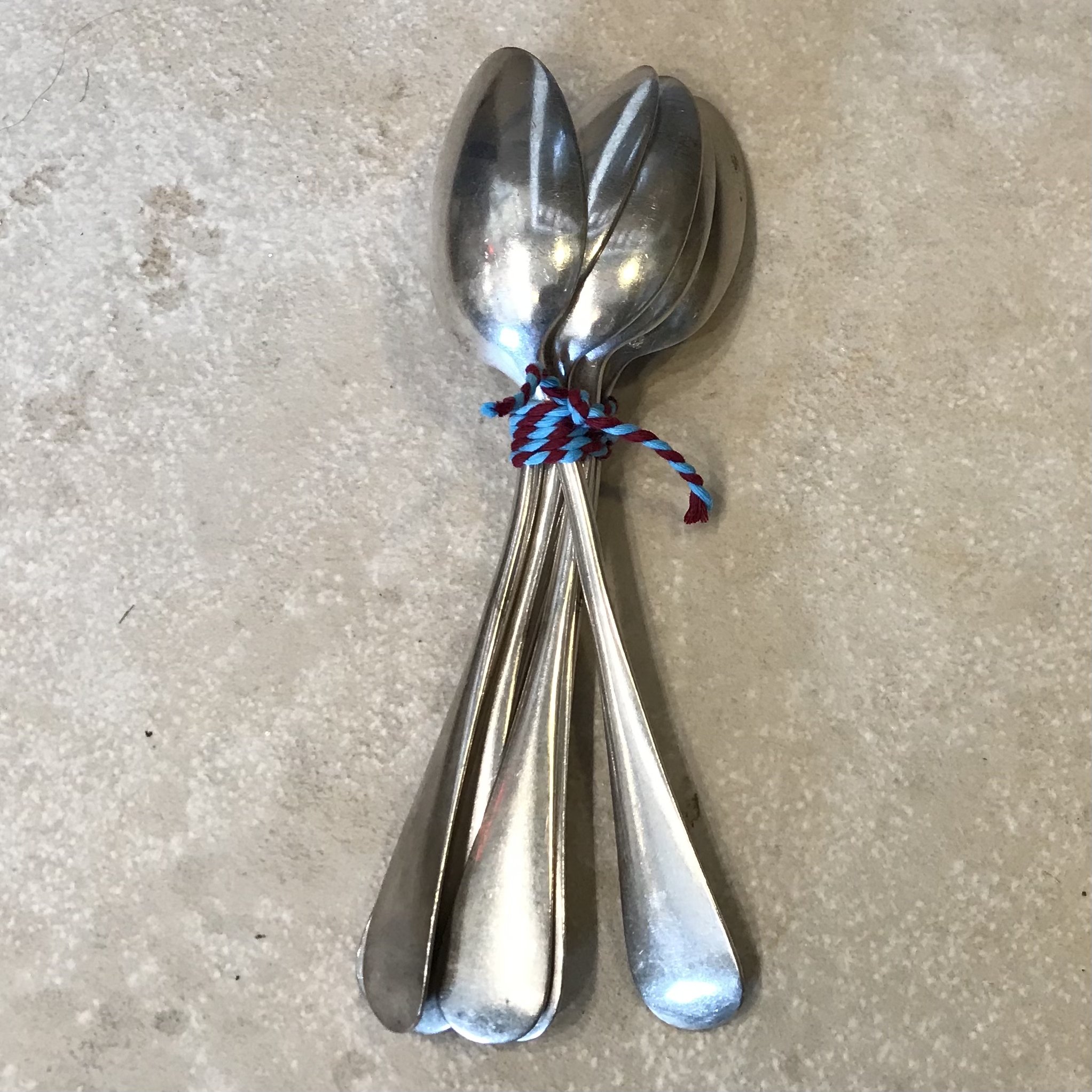 Série de 6 cuillères à soupe en métal argenté modèle Baguette De My Byzance