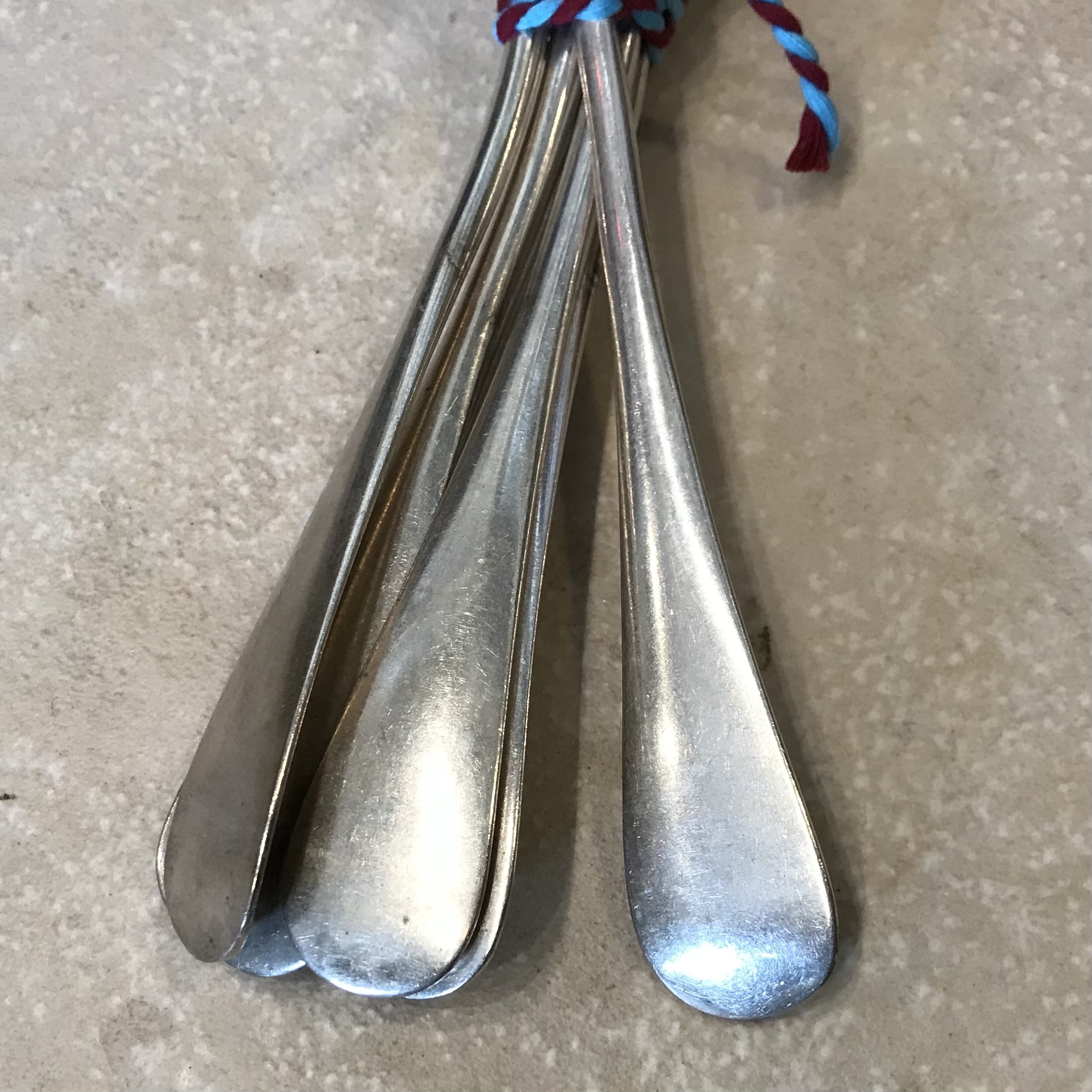 Série de 6 cuillères à soupe en métal argenté modèle Baguette De My Byzance