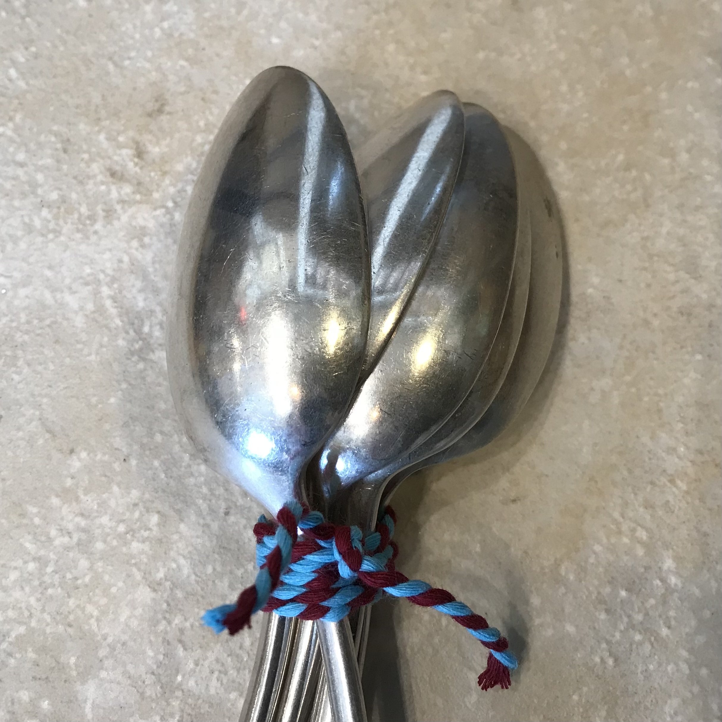 Série de 6 cuillères à soupe en métal argenté modèle Baguette De My Byzance
