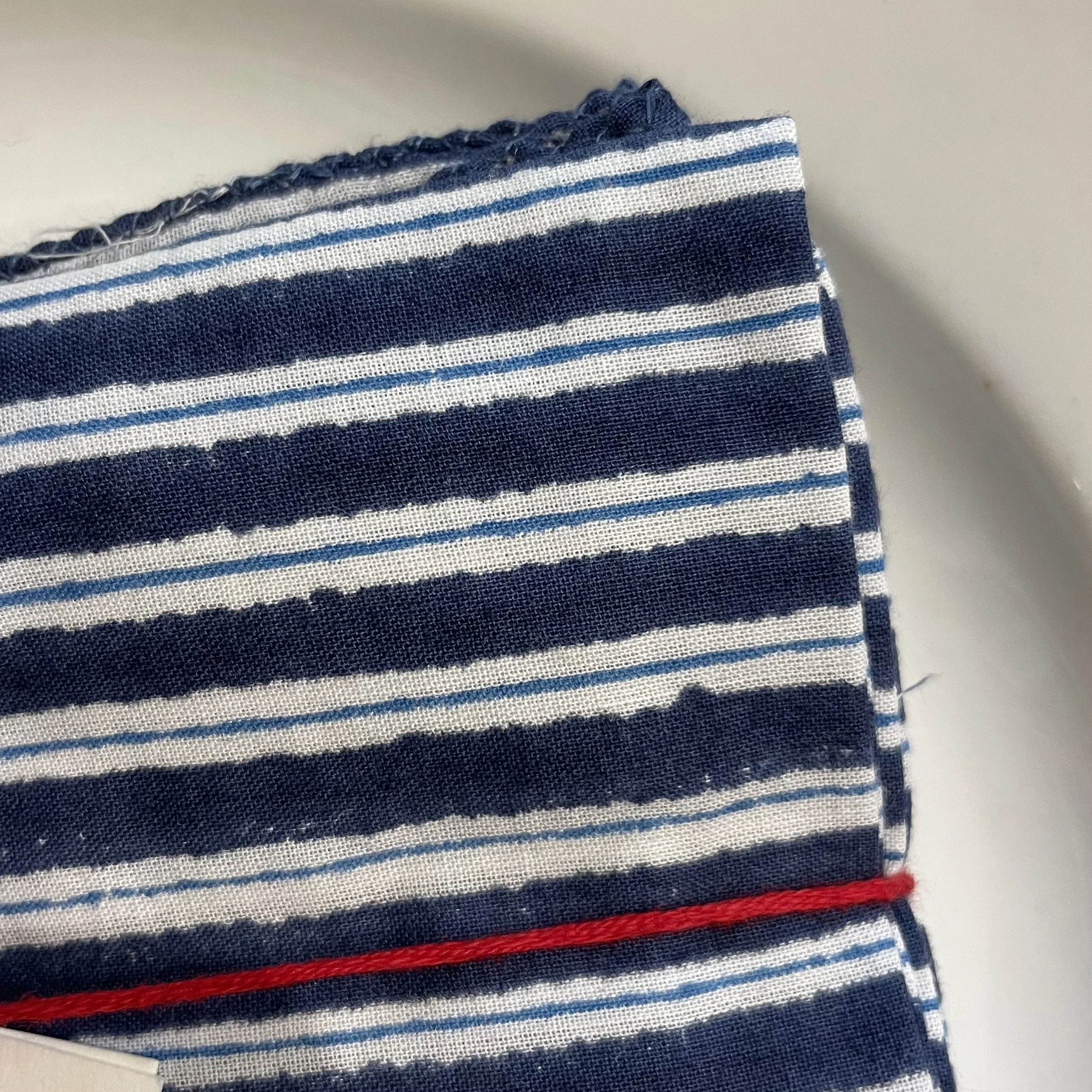 Série de 4 serviettes Suzette rayées bleu de My Byzance