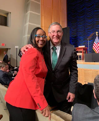 Nichole Jefferson with Texas Congressman Michael Burgess at the Presidential Signing today. The Congressman represents Denton, Tarrant, and part of Dallas county.