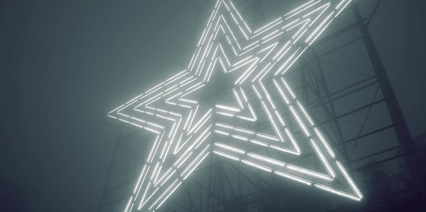 Mill Mountain Star in the Fog.