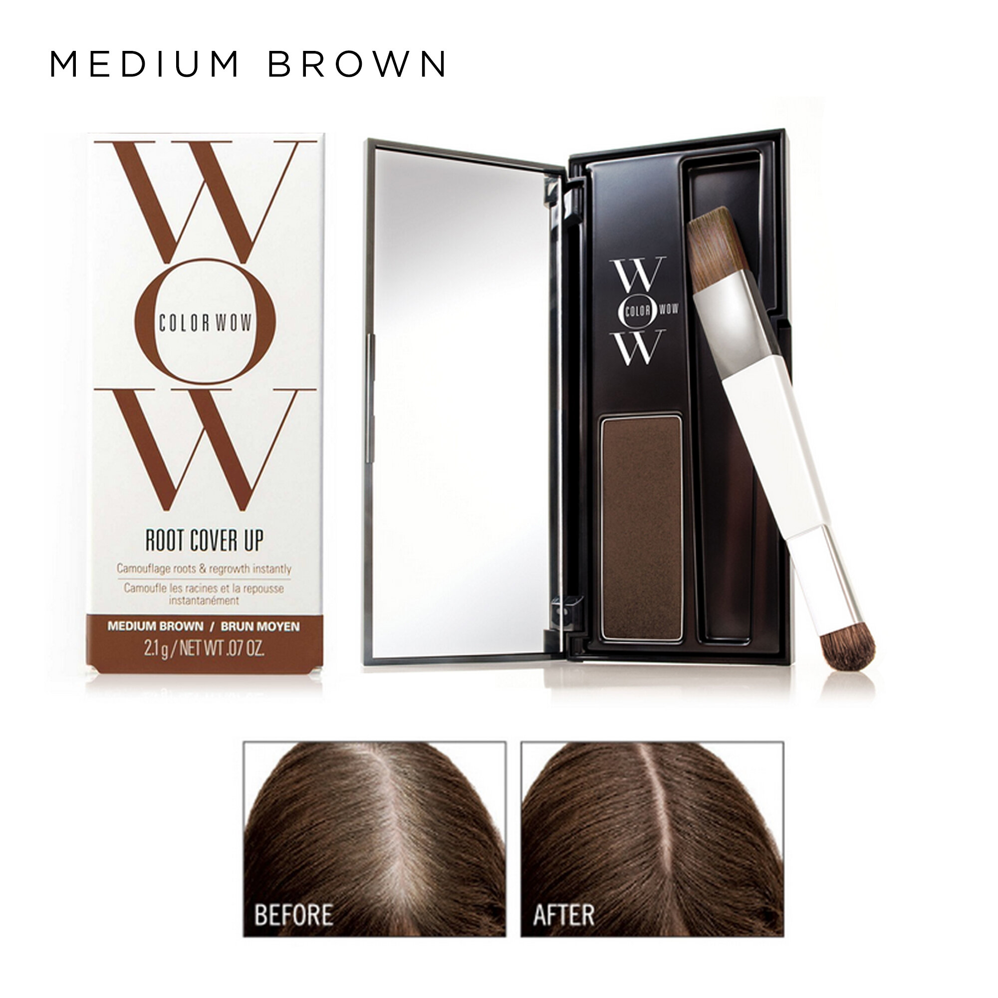 Byrde + the b—Color WOW, Root Cover Up: Medium Brown