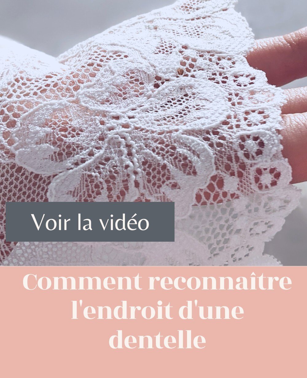 | ASTUCE |⁠
⠀⁠
Nouvelle vid&eacute;o astuce !⁠
⠀⁠
Cette fois-ci je reviens avec une astuce que vous m'avez beaucoup demand&eacute;e : Comment reconna&icirc;tre l'endroit et l'envers d'une dentelle.⁠
⠀⁠
➡️L'endroit est souvent nervur&eacute;, en relie