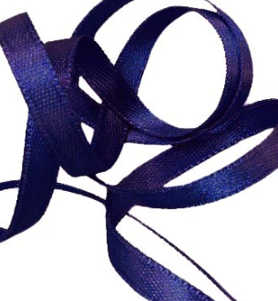 Ruban satiné | Bleu marine