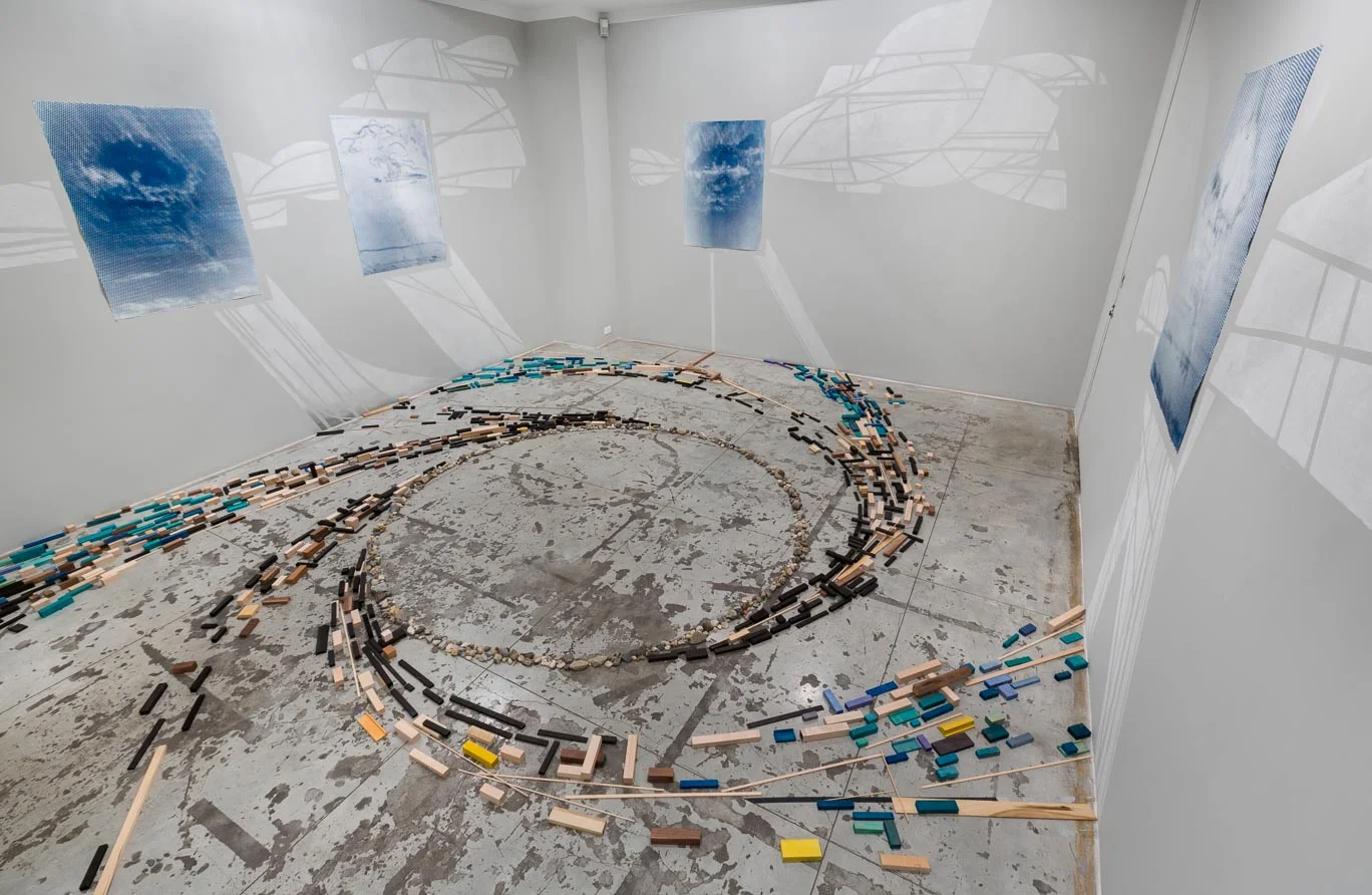 Nick Lamia: Cloud, Mountain, Valley, Sea, Installation view at Jason McCoy Gallery, 2018.