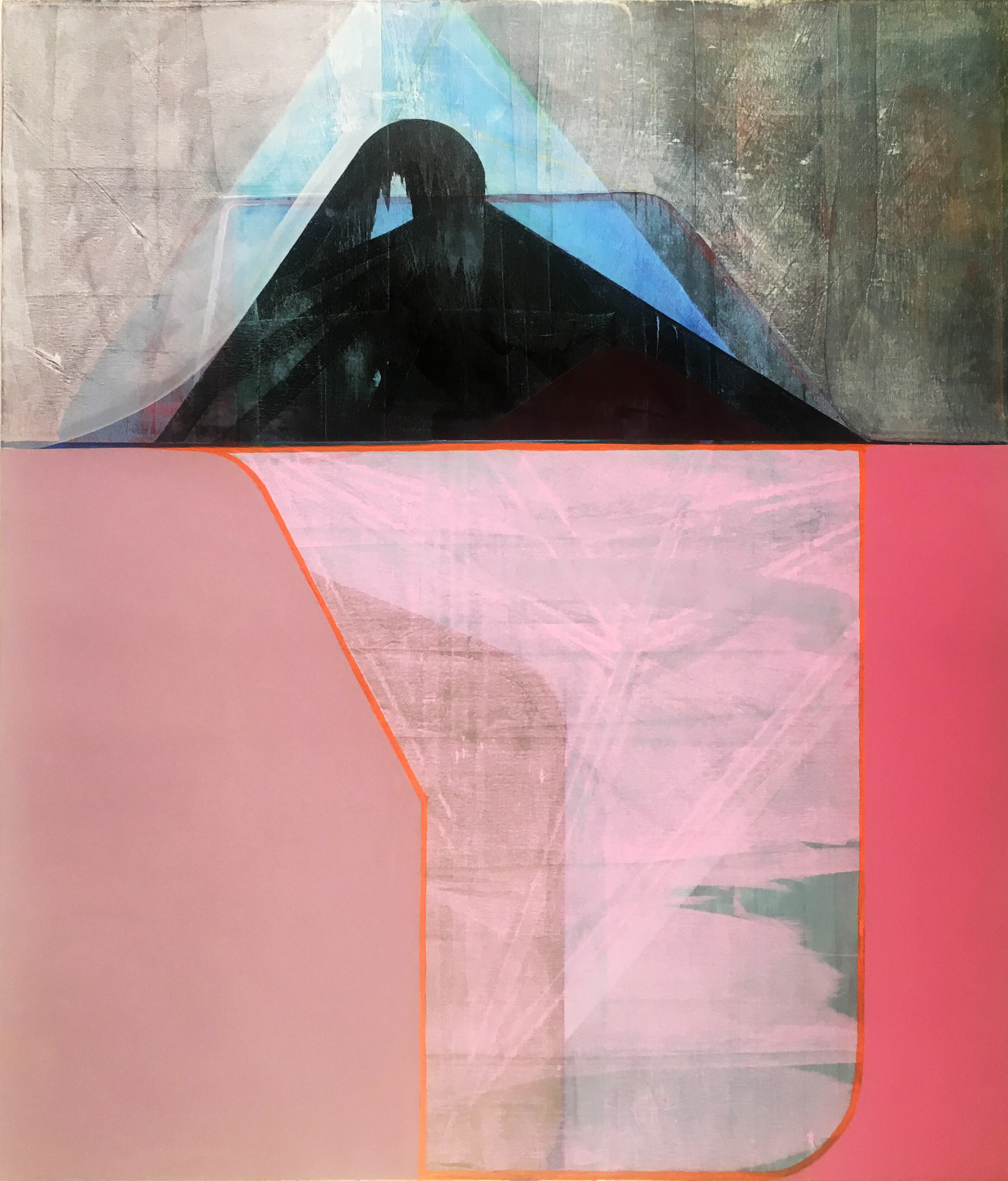   Nick Lamia  (b. 1971)  Black Berg , 2017 Acrylic on canvas 56 x 48 inches 142.2 x 121.9 cm 