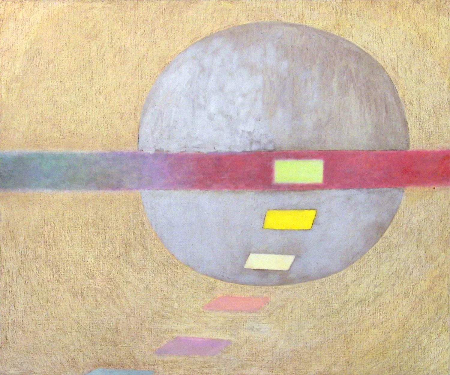 Bernard Childs (1910-1985), Matrix of the Dragonfly , 1977, Oil, metal, and graphite on linen, 18 1/4 x 21 5/8 inches, 46.4 x 54.9 cm