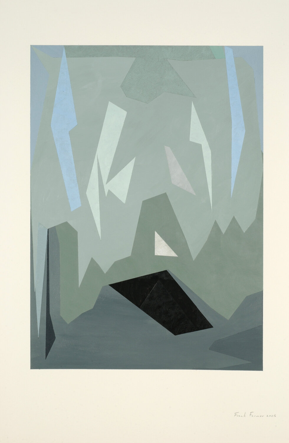  Frank Farmer  L’Abbey de Pontigny,  2005   Acrylic on paper  Paper size: 30 x 22 inches   Image size: 19.5 x 14 inches   