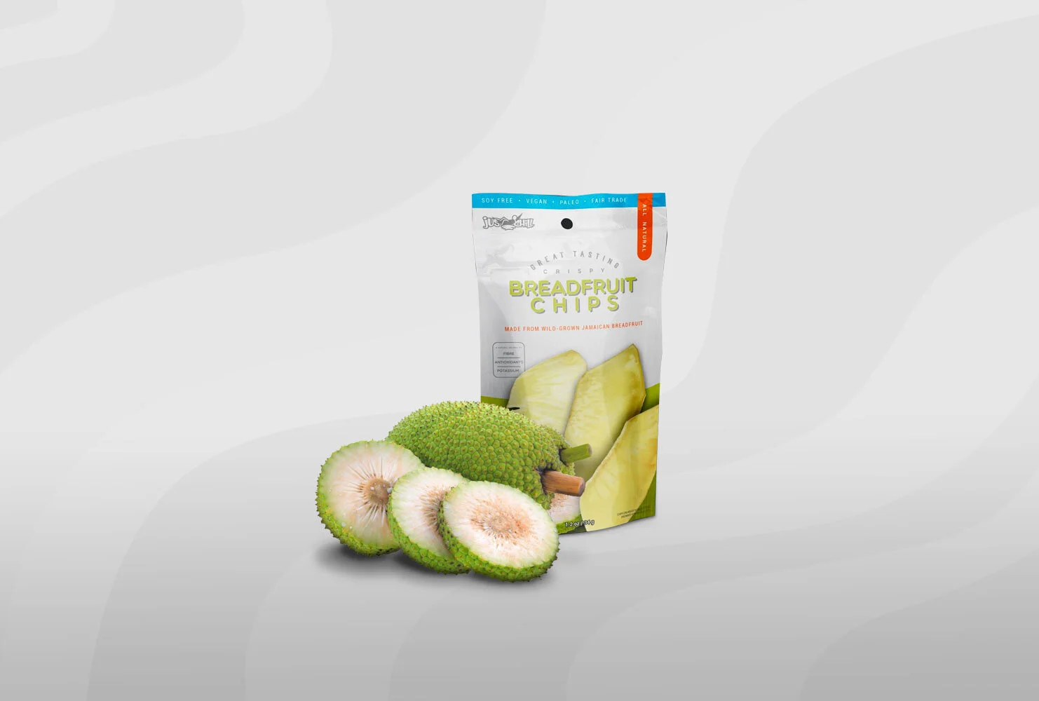 Jus Chill Jamaican breadfruit chips made from wild-grown breadfruit