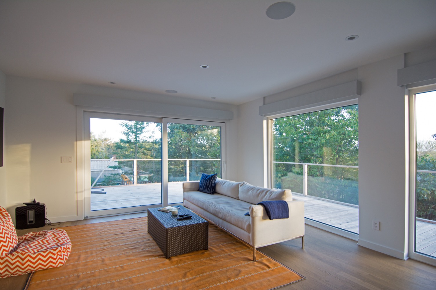 Living room with expansive views