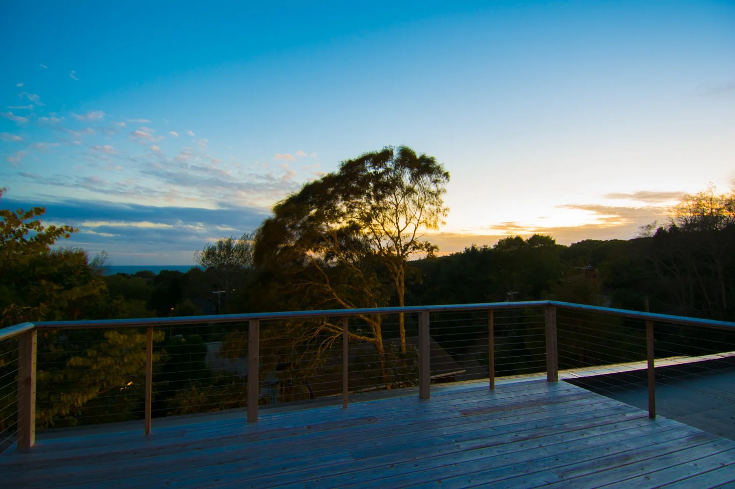 View from deck out to the water.
