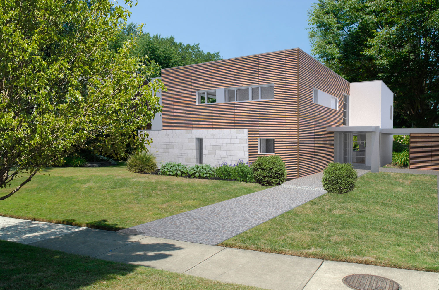 Exterior view of house from the front
