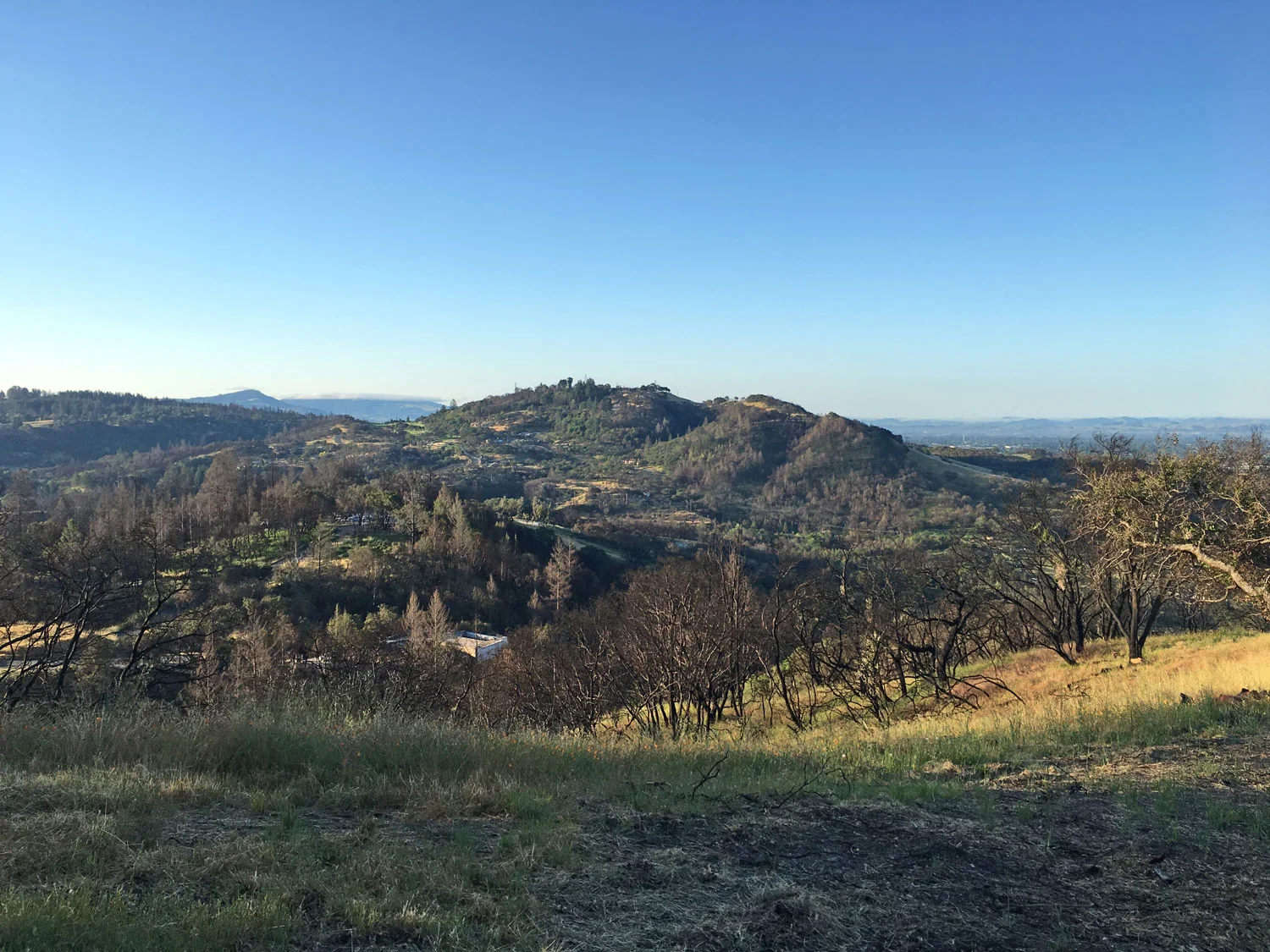 View of mountains and valleys