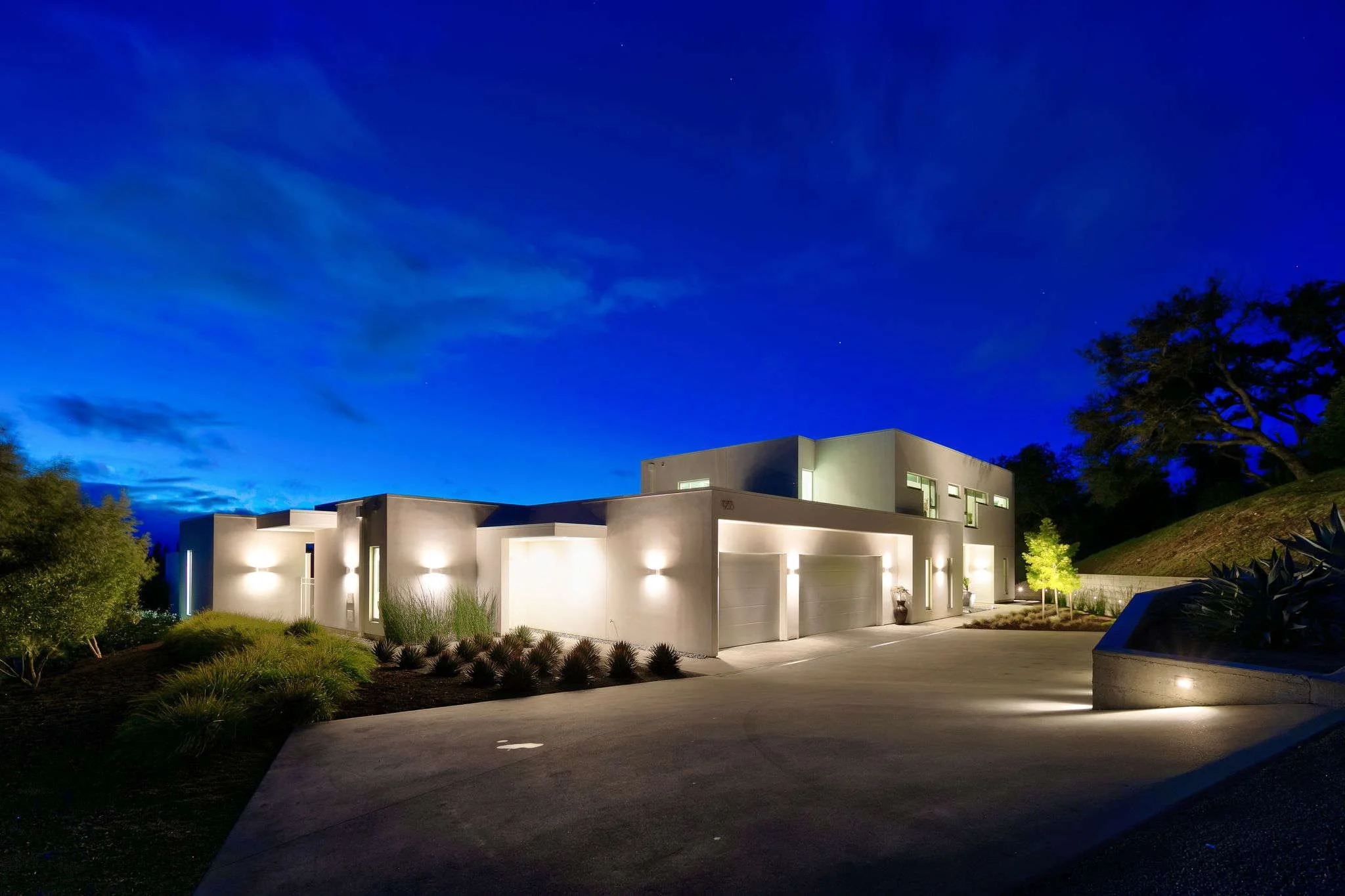 Driveway at night