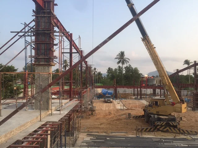 Conference centre in construction, March 2016