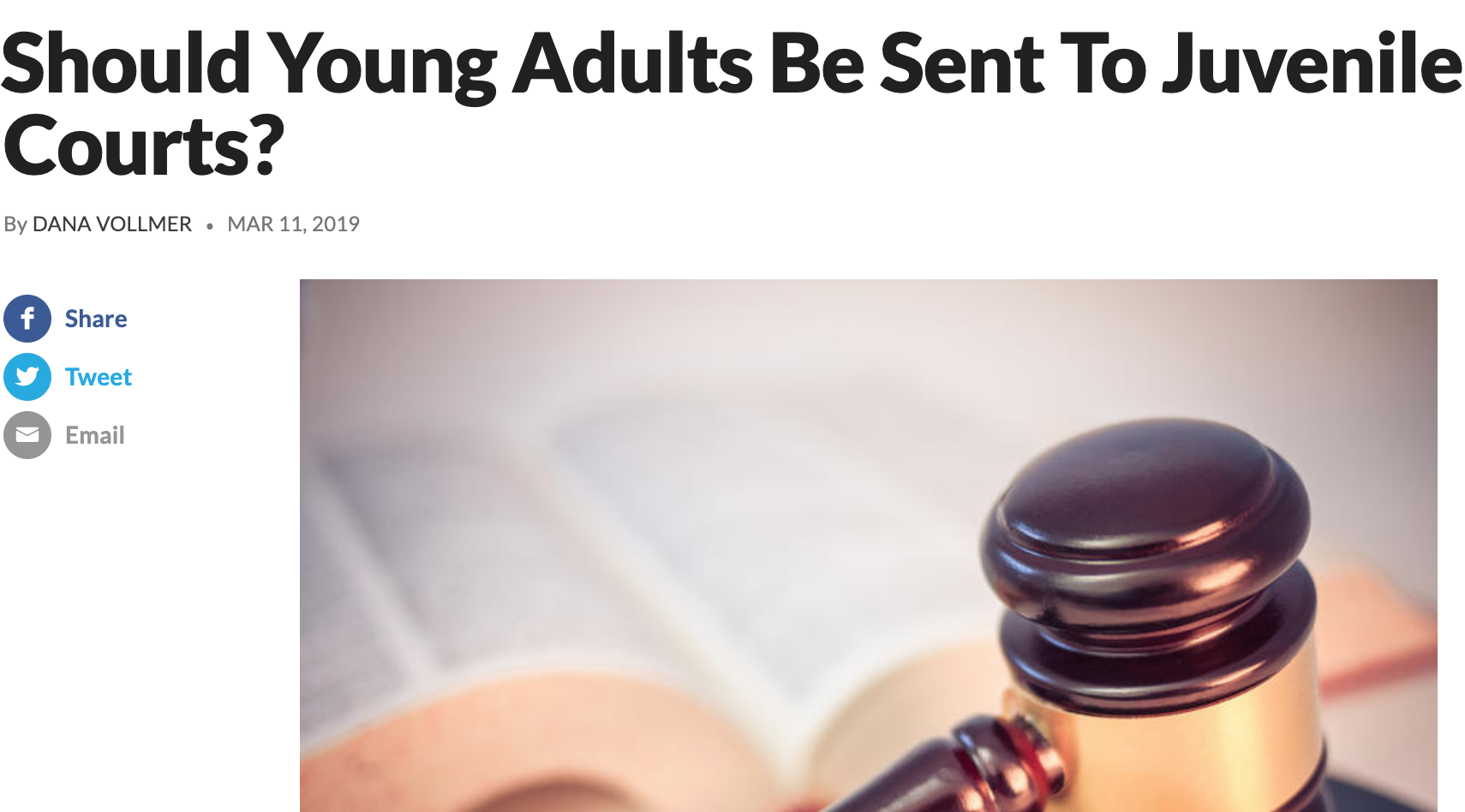 Should Young Adults Be Sent To Juvenile Courts?