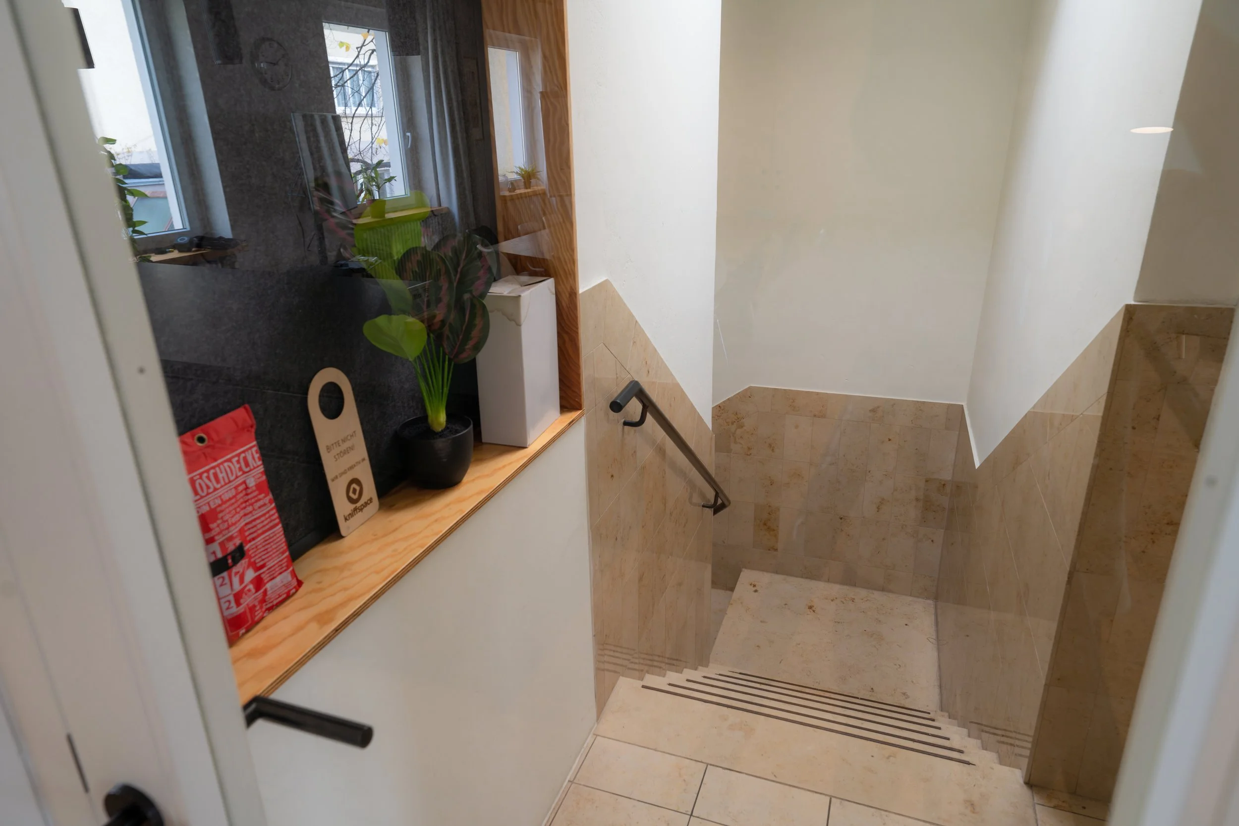 Aufgang zum Space in den 1. Stock 