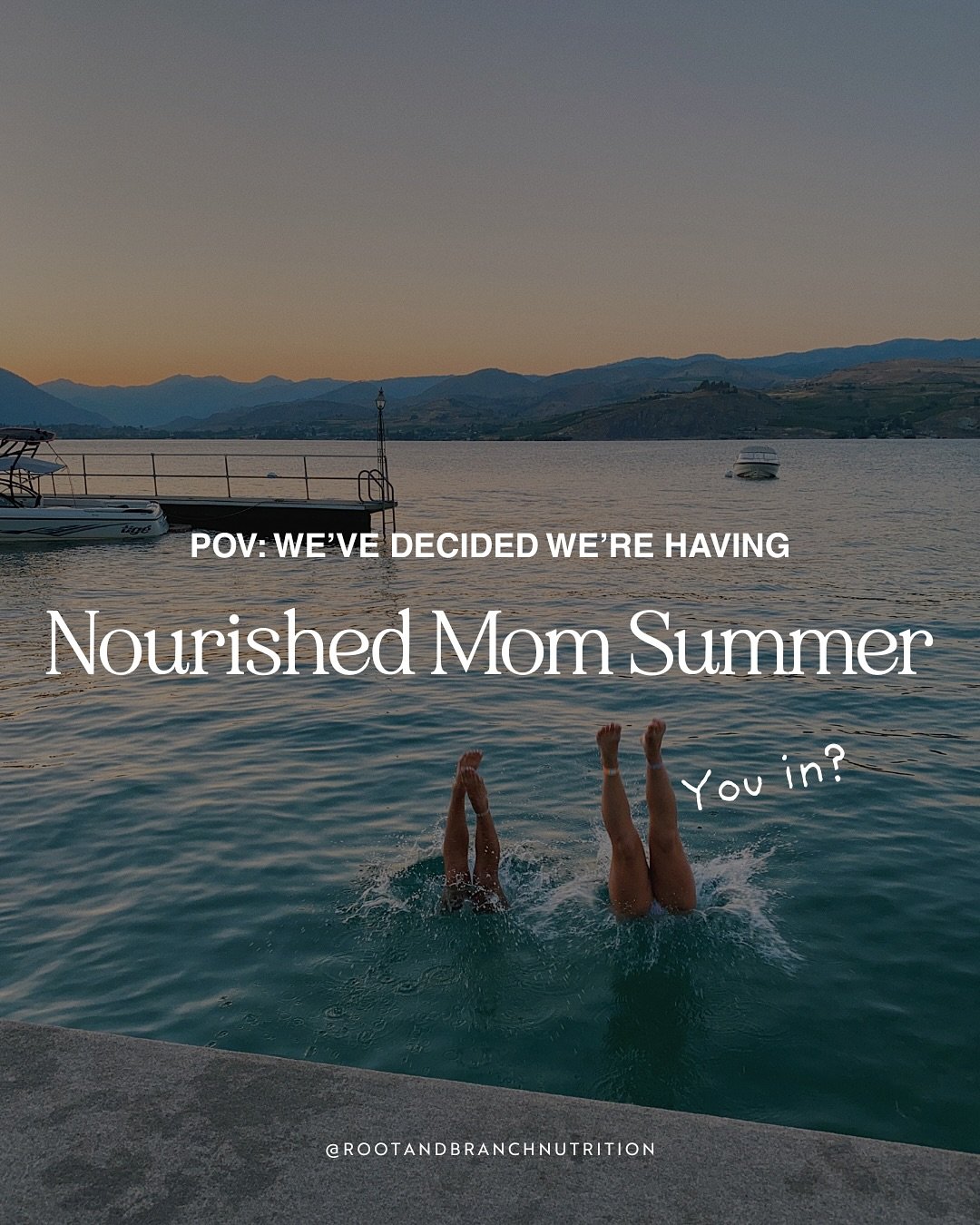 YOU&rsquo;RE INVITED&hellip;

To join me for ~Nourished Mom Summer.~
&thinsp;🍉☀️🌊🪩🍹📸 ⛱️🤸🏻&zwj;♂️🍋
&thinsp;
It&rsquo;s the one where we show up for our families *and* ourselves.&thinsp;
&nbsp;&thinsp;
The one where we make nutrition and self c