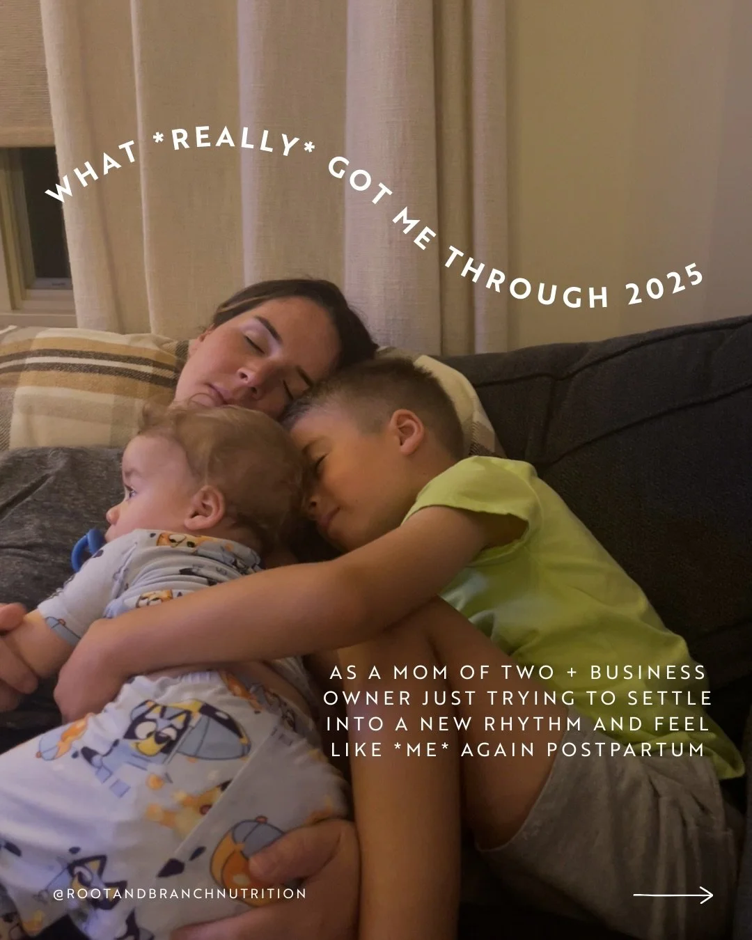 2025 proved to me (yet again) that being a good mom doesn&rsquo;t require perfection for me or my family to thrive, and that wellness in motherhood is non-negotiable but CAN&rsquo;T be all or nothing. &thinsp;
&thinsp;
Because if I&rsquo;m being hone