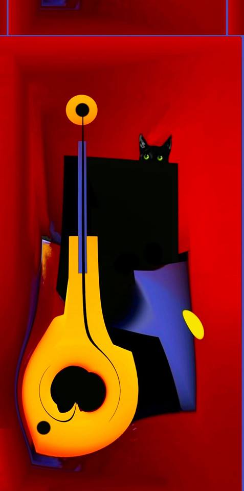 My Guitar and Paranoid Cat