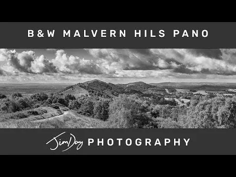 Black and White Photography on the Malvern Hills - Panorama