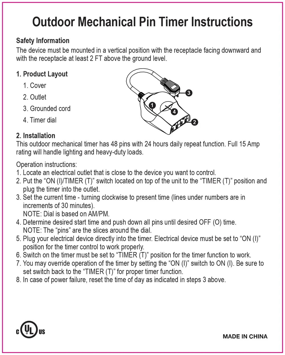 HL Timer Instructions — Rigdon Inc | Window Cleaning | Gutter Cleaning ...