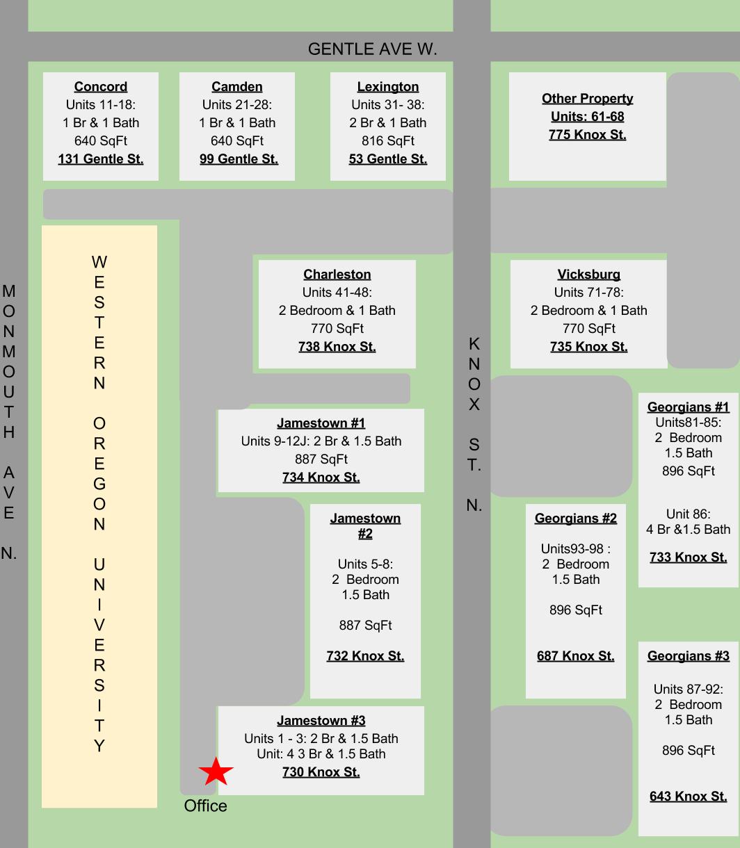 Map of Our Property — Wolfpack Village Apartments