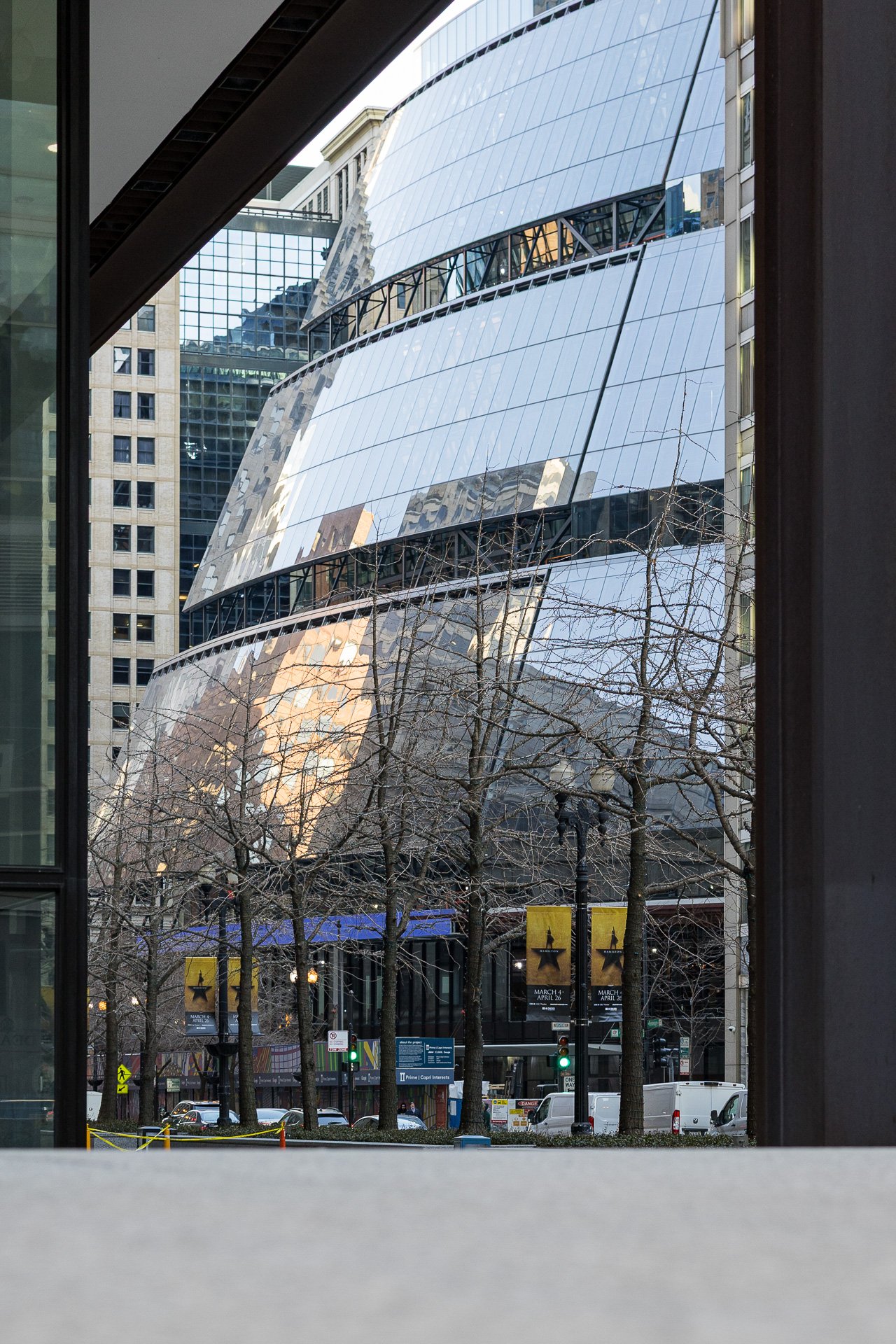 New Google headquarters construction, Thompson Center in Chicago, IL