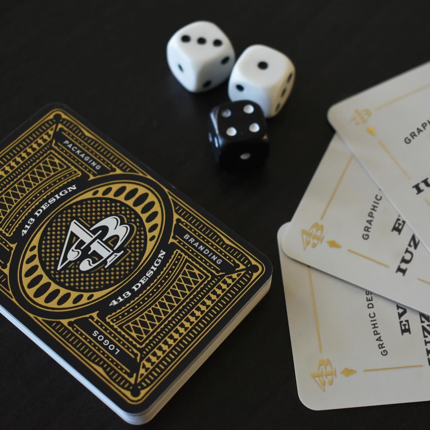 Last thing to was update the business cards!  Inspired by the always beautiful @theory11 playing cards &spades;️&clubs;️

#businesscards #playingcards #theory11 #goldfoil #branding #lettering #victoriantype #handtype #handlettering #letteringartist #
