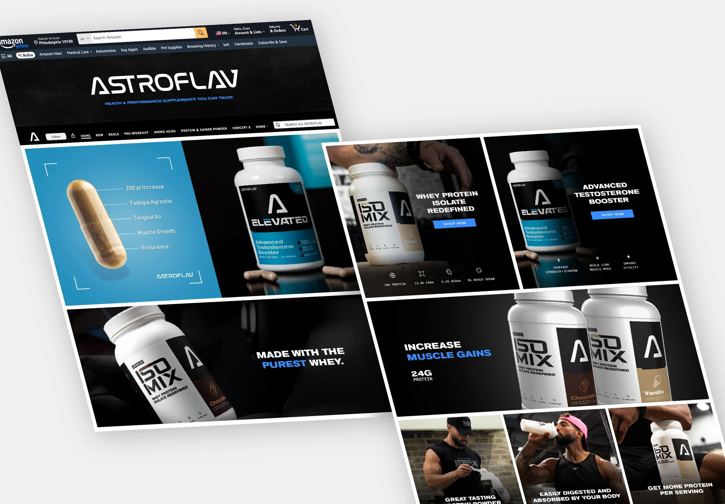 Astroflav Amazon Storefront Design Layout
