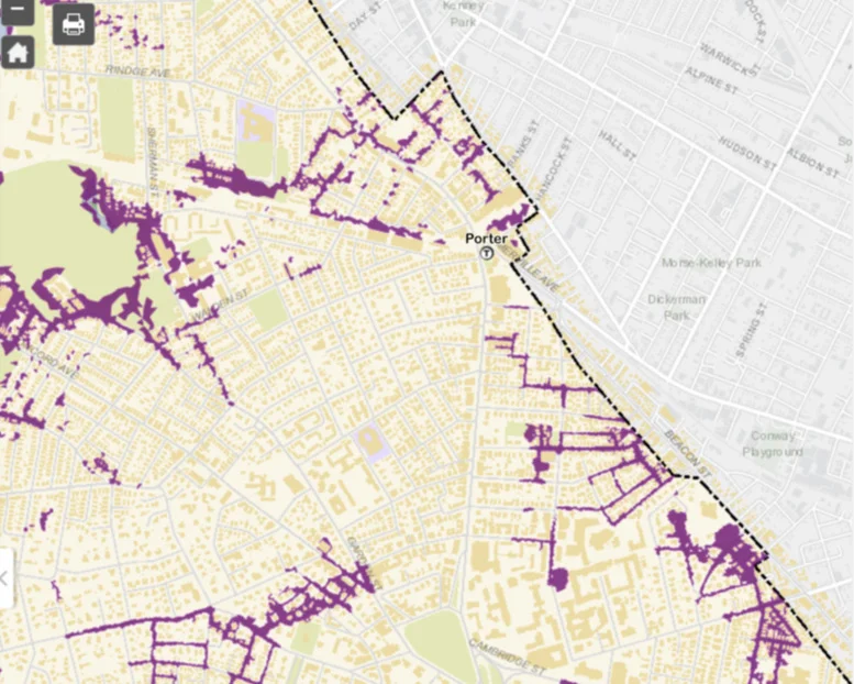 Detail of Floodwater map