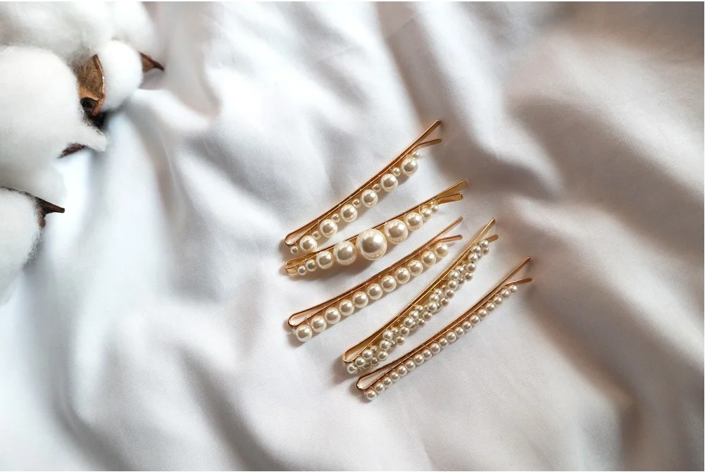 Pearl Hair Clip - Set of 5