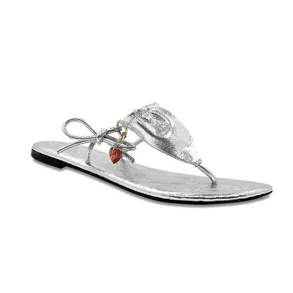 Luxtrada Sicily Glory Bikini Thong - Silver Sandal 