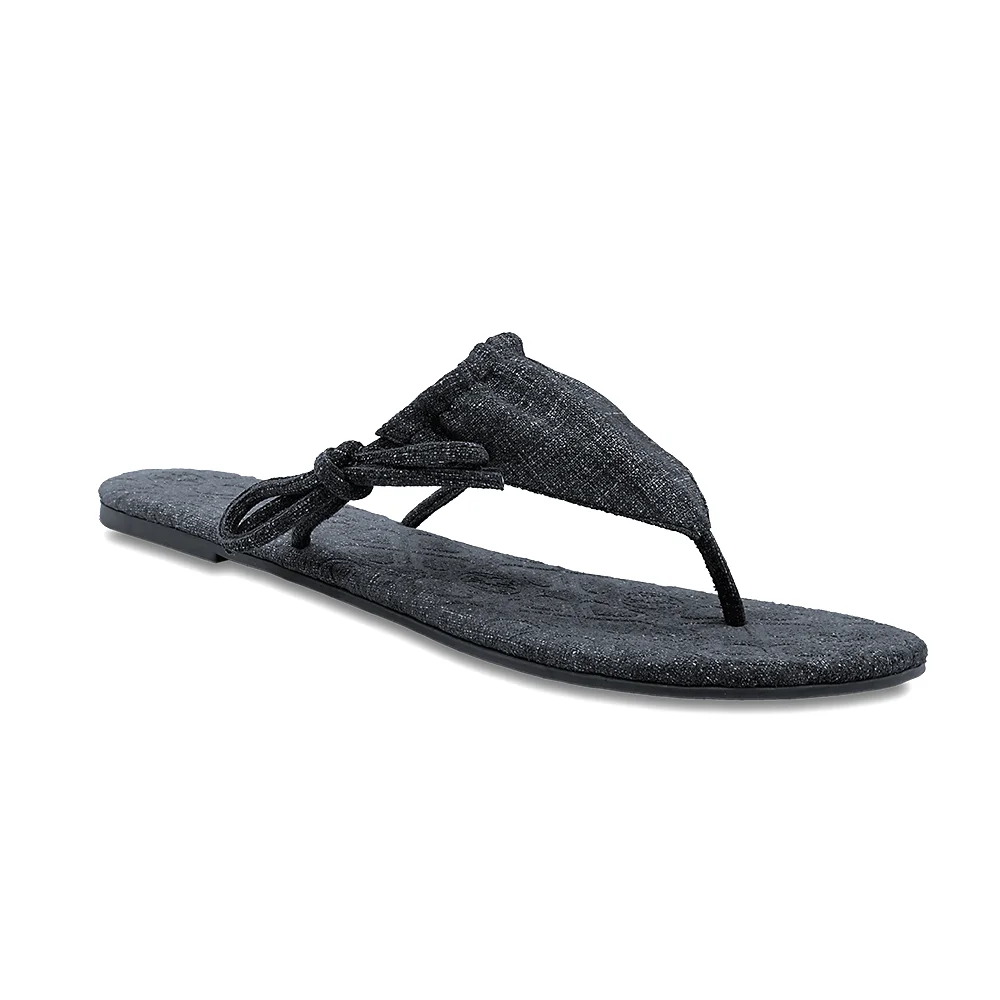 Pure Denim Bikini Thong - Onyx Black