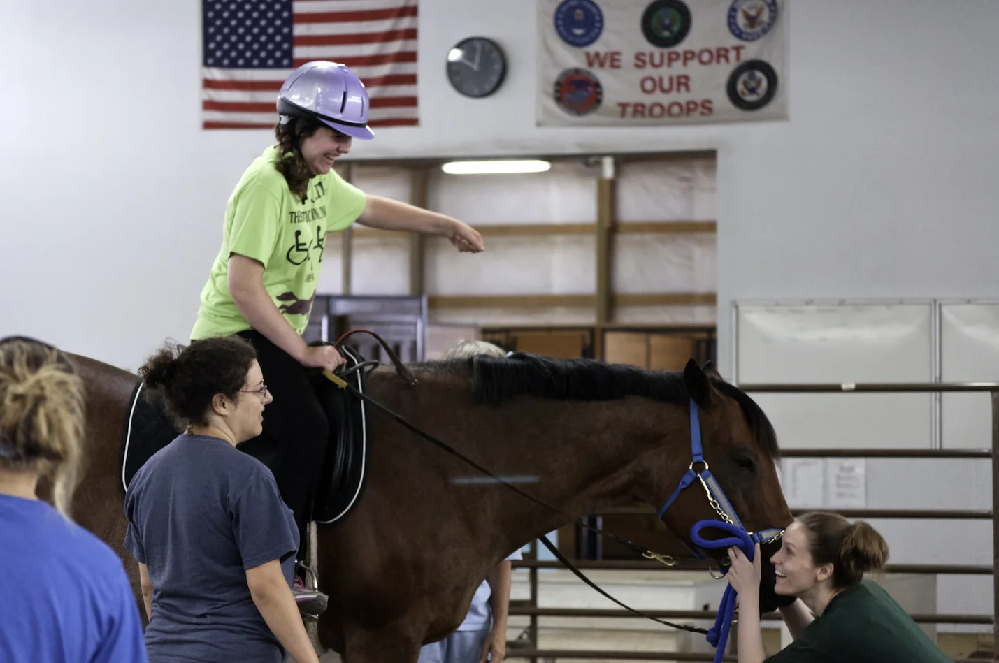 Katie having fun at Summer Camp with her leader Nora.jpg