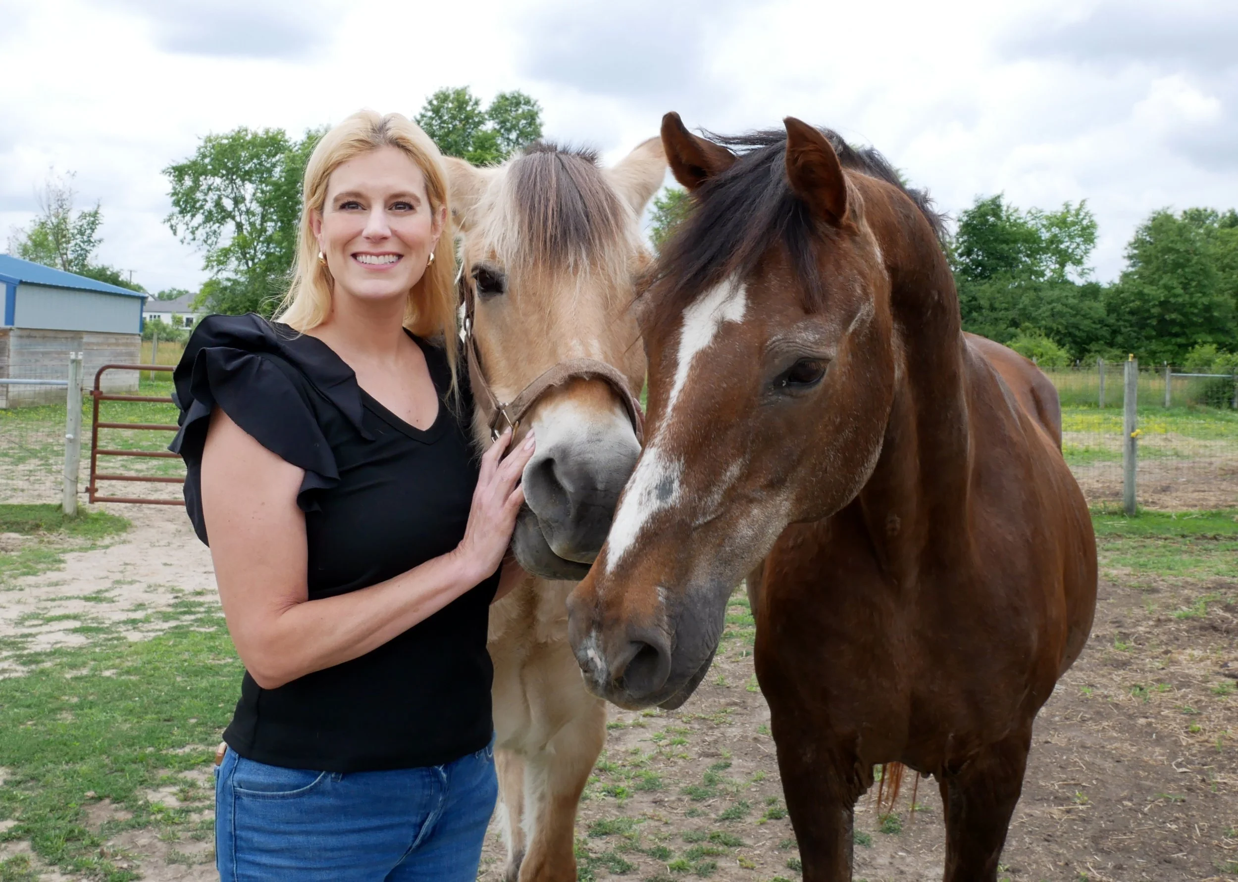 Heather with Sigbjorn and Hey Dobbs!