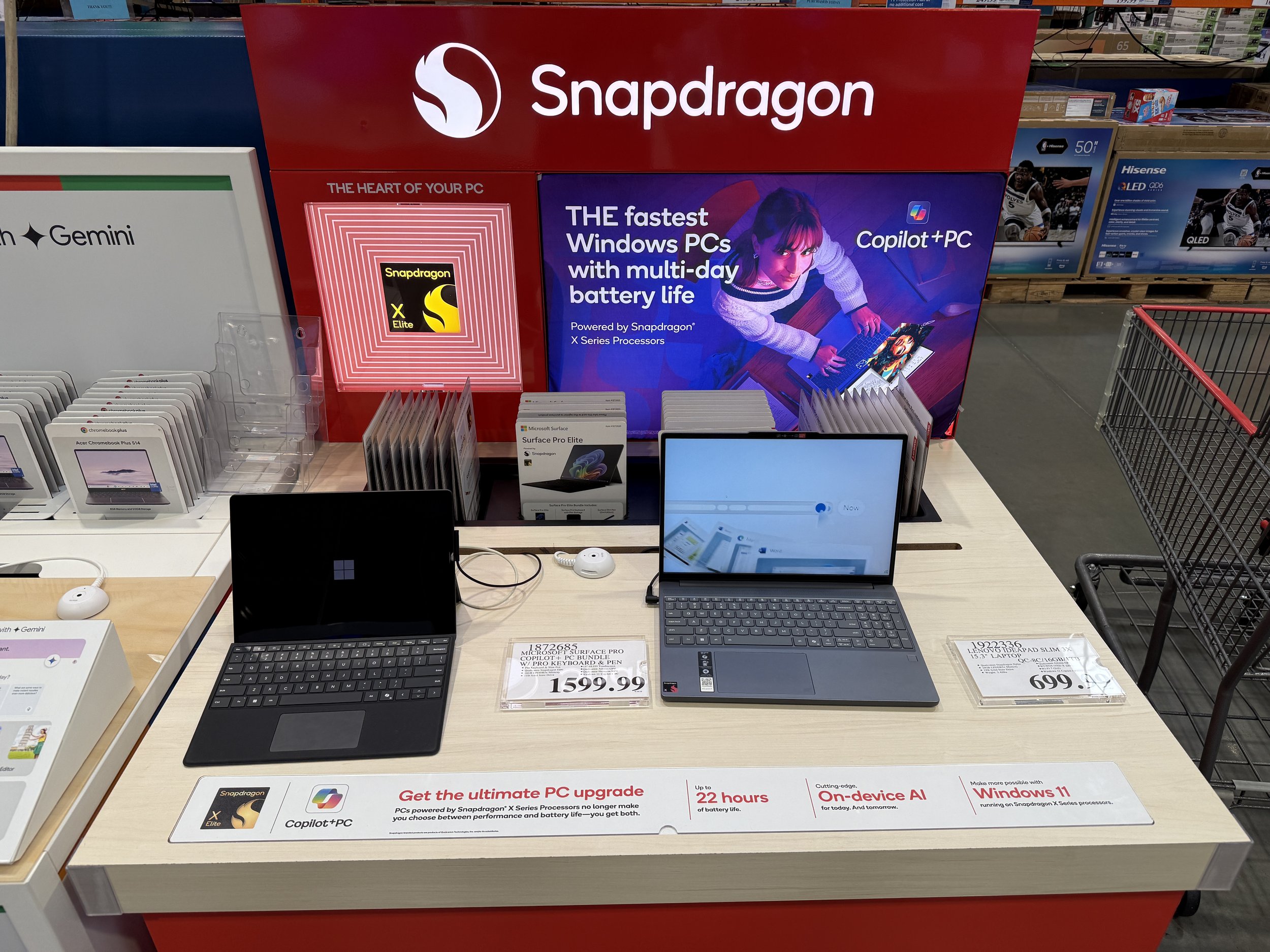 Qualcomm at Costco: Lenovo and Microsoft Demonstrate Snapdragon X Range