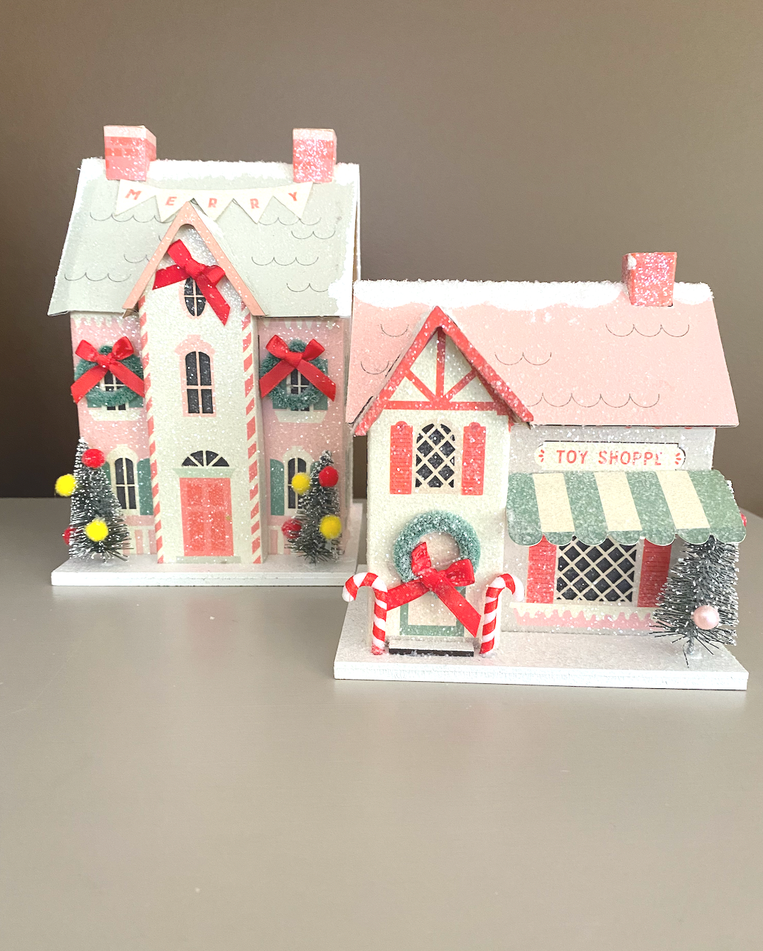 Christmas Village Toy Shop & Christmas Village Merry House