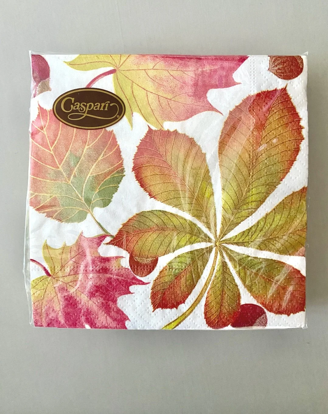 Caspari Golden Chestnut Ivory Paper Cocktail Napkins