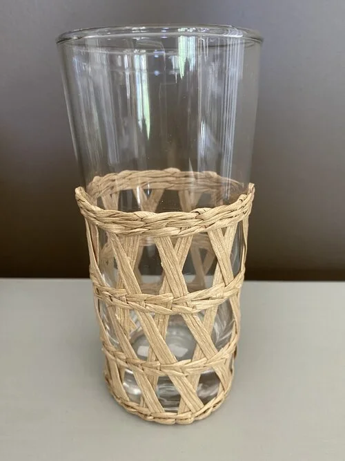 Amanda Lindroth Natural Island Wrapped Ice Tea Glass/Set Of 6