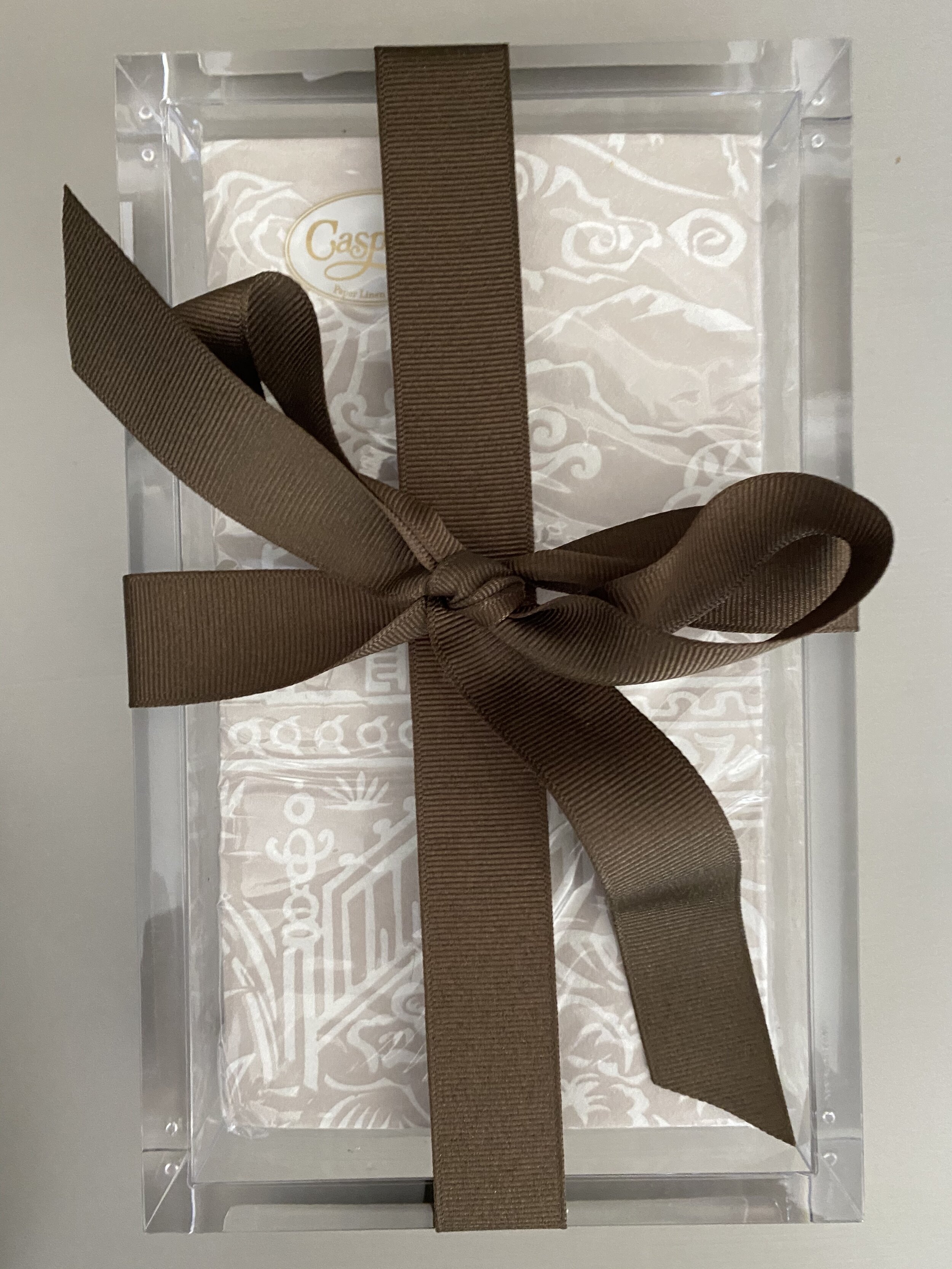 Caspari Crystal Acrylic Guest Towel Holder