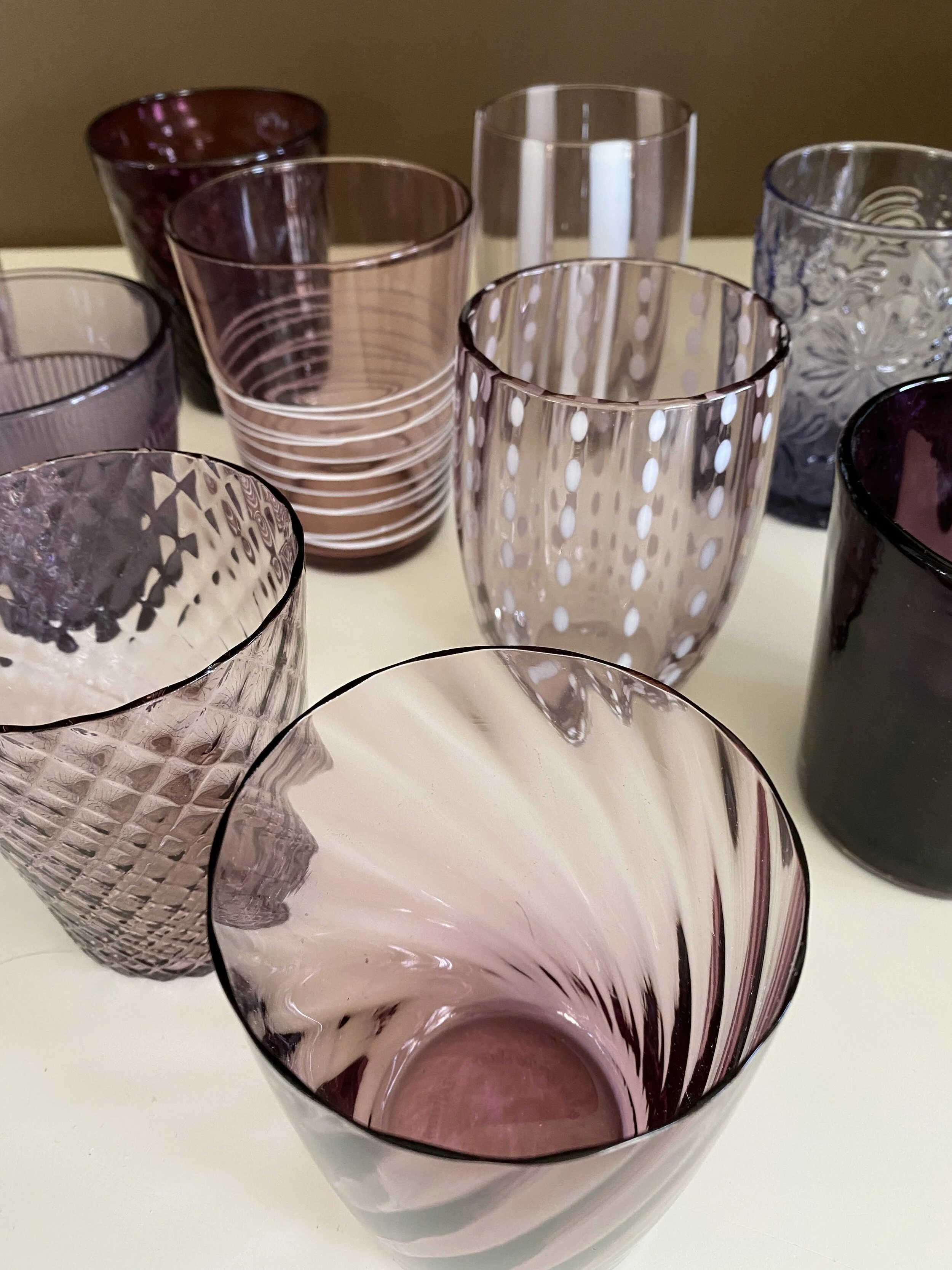 Zafferano Melting Pot Collection/ Set of 6 Glasses/Amethyst
