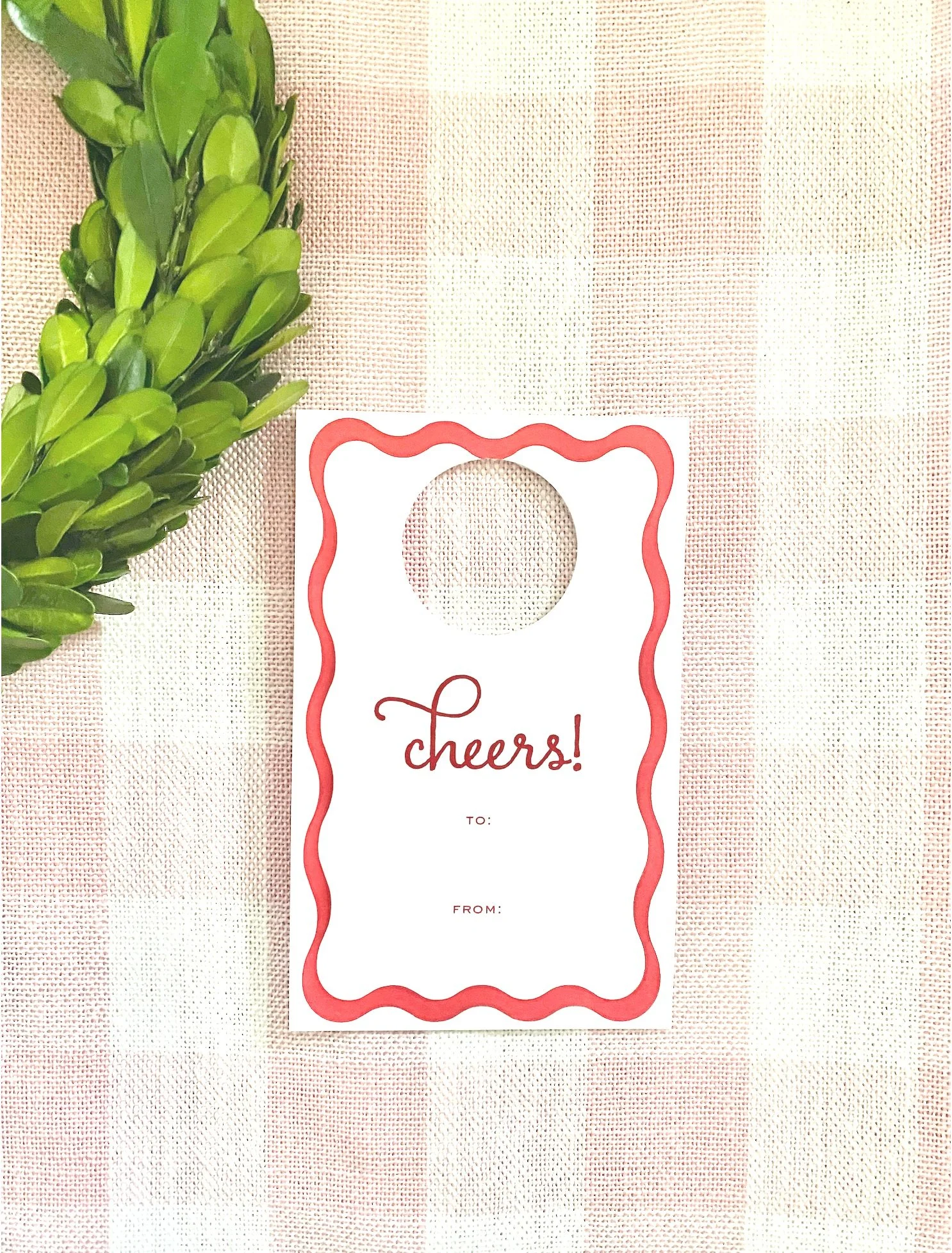 Georgetown Paperie Red Ribbon Wine Tags