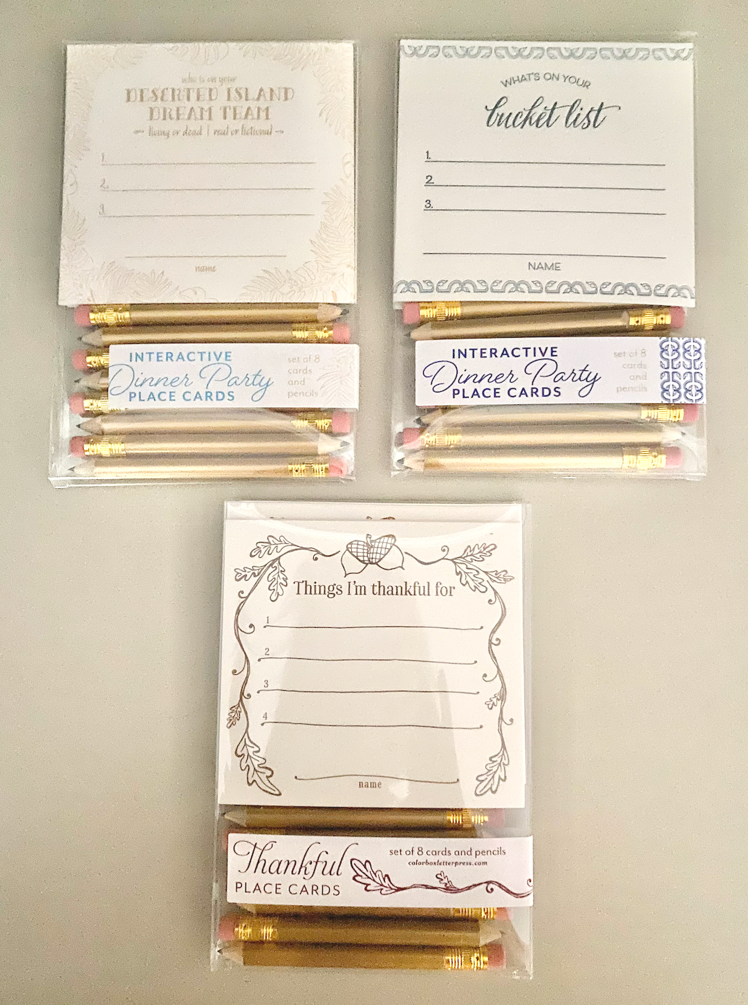 Dinner Party Place Cards