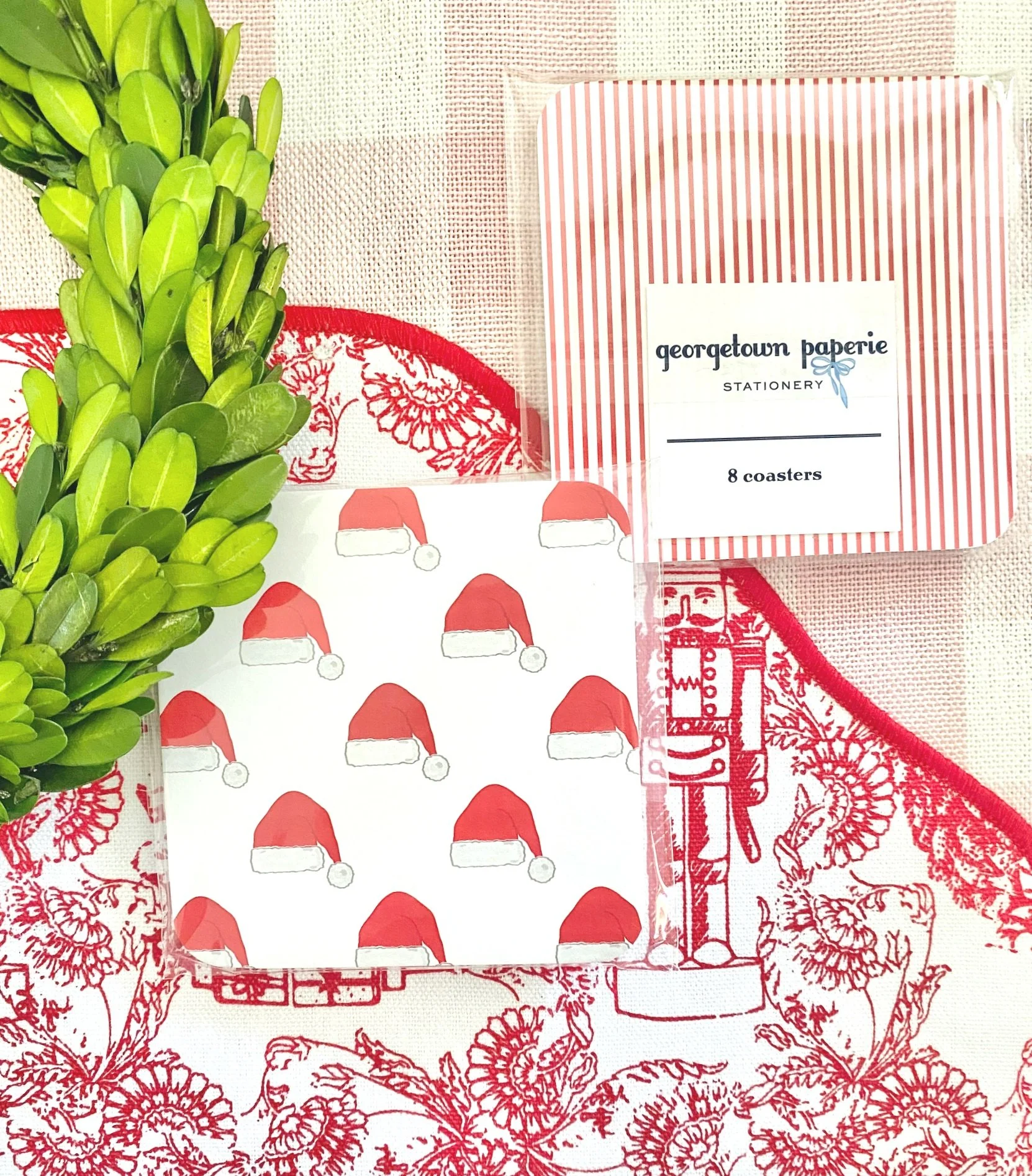 Georgetown Paperie Santa Hat Paper Coasters